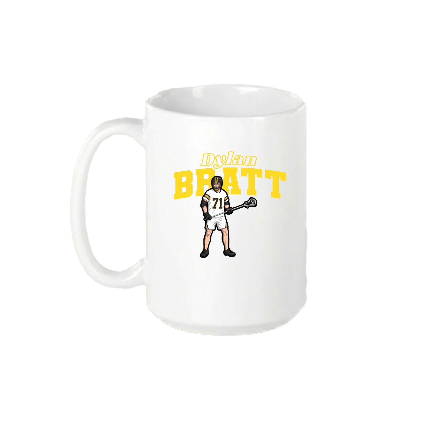 15oz Coffee Mug — Name Arch in White