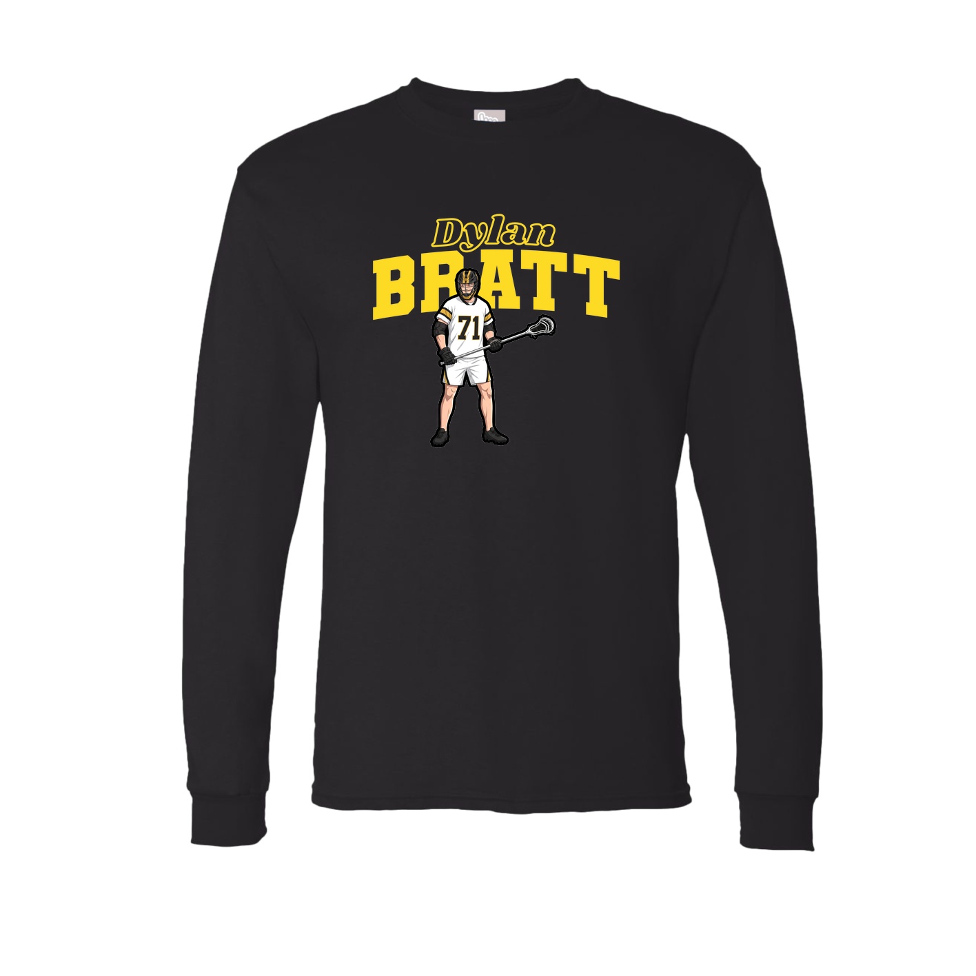 Long Sleeve Tee — Name Arch in Black