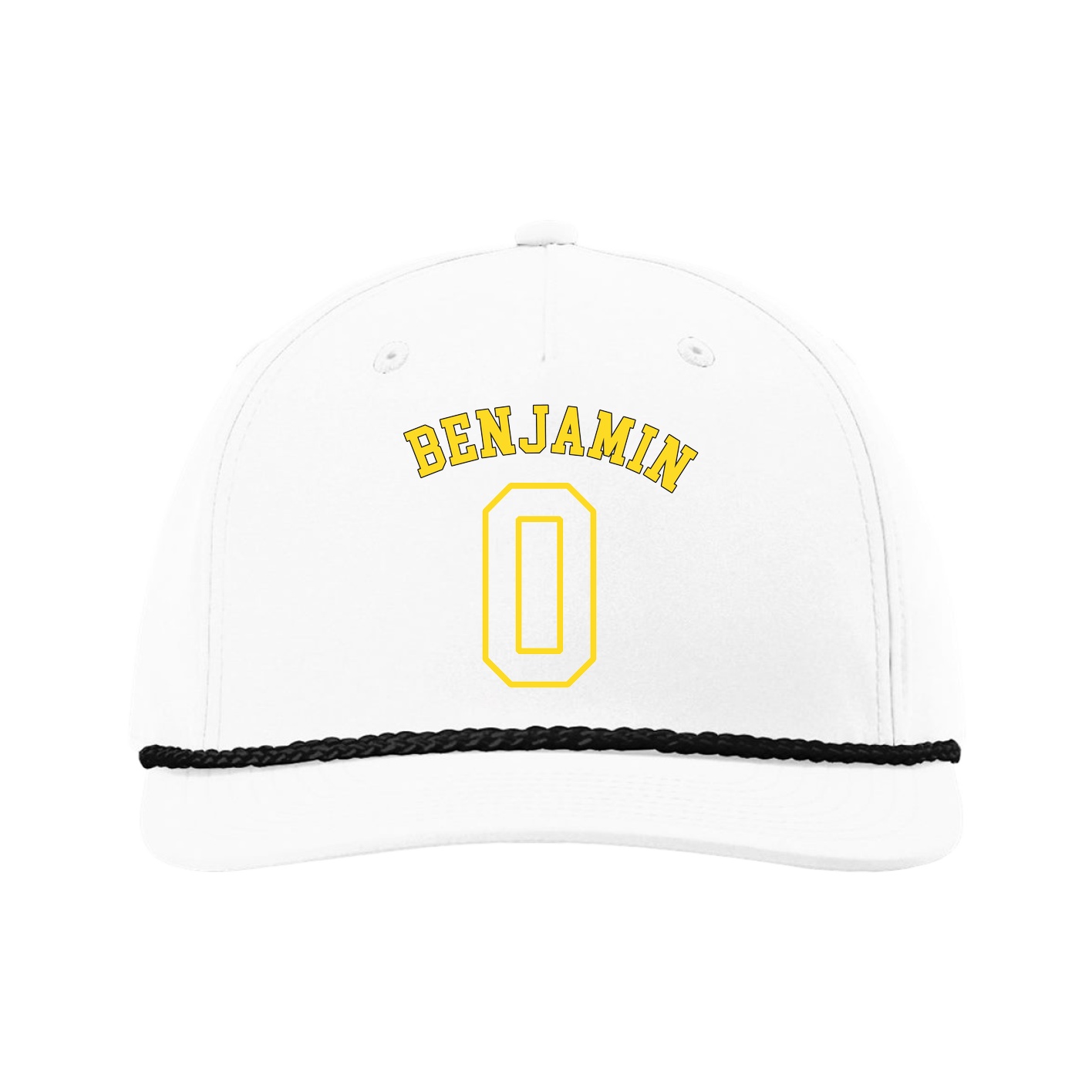 Five-Panel Classic Rope Cap — Shirsey Arch in White