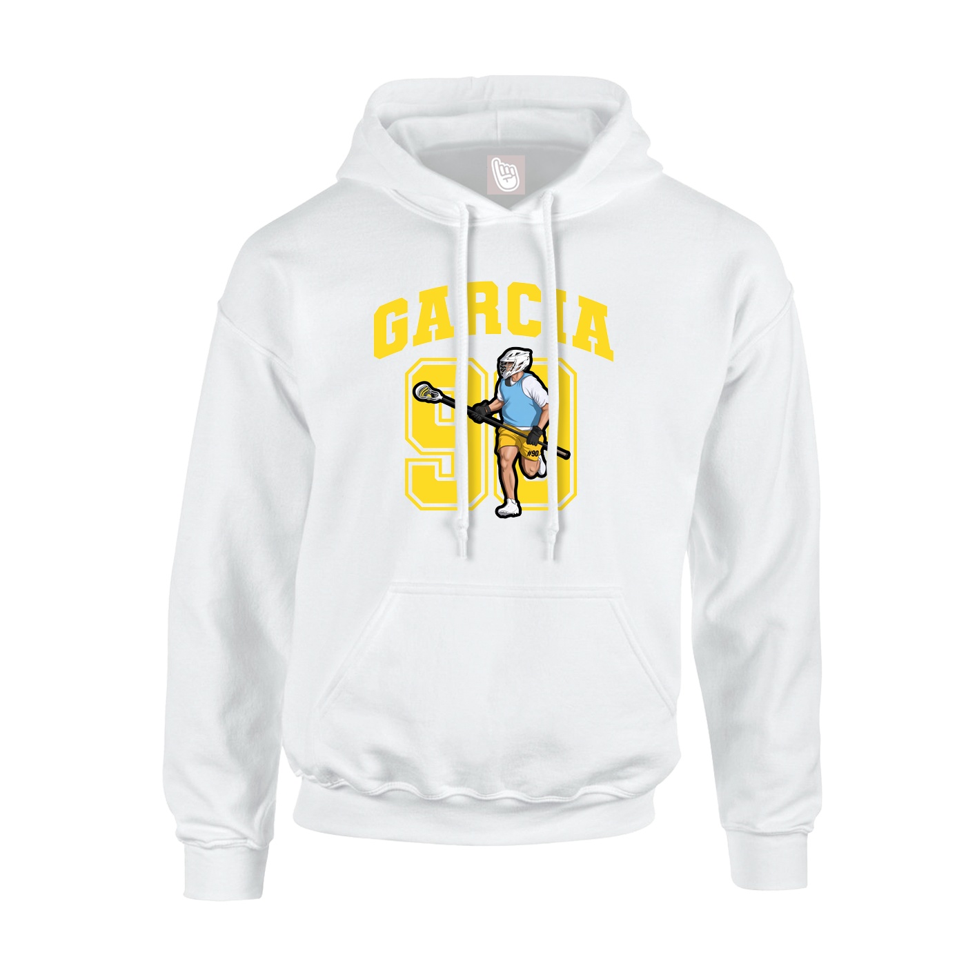 Youth Hoodie — Number in White