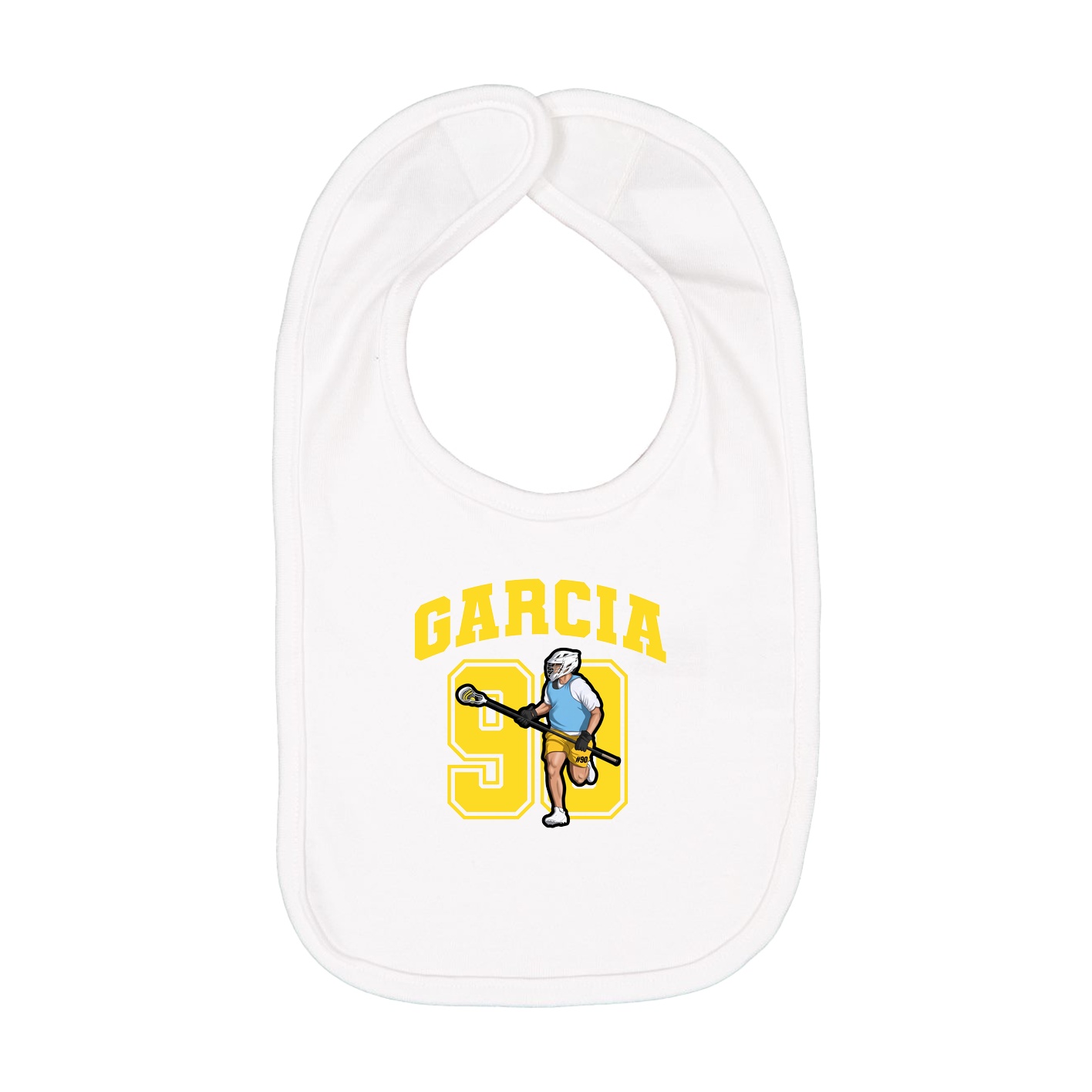 Infant Bib — Number in White