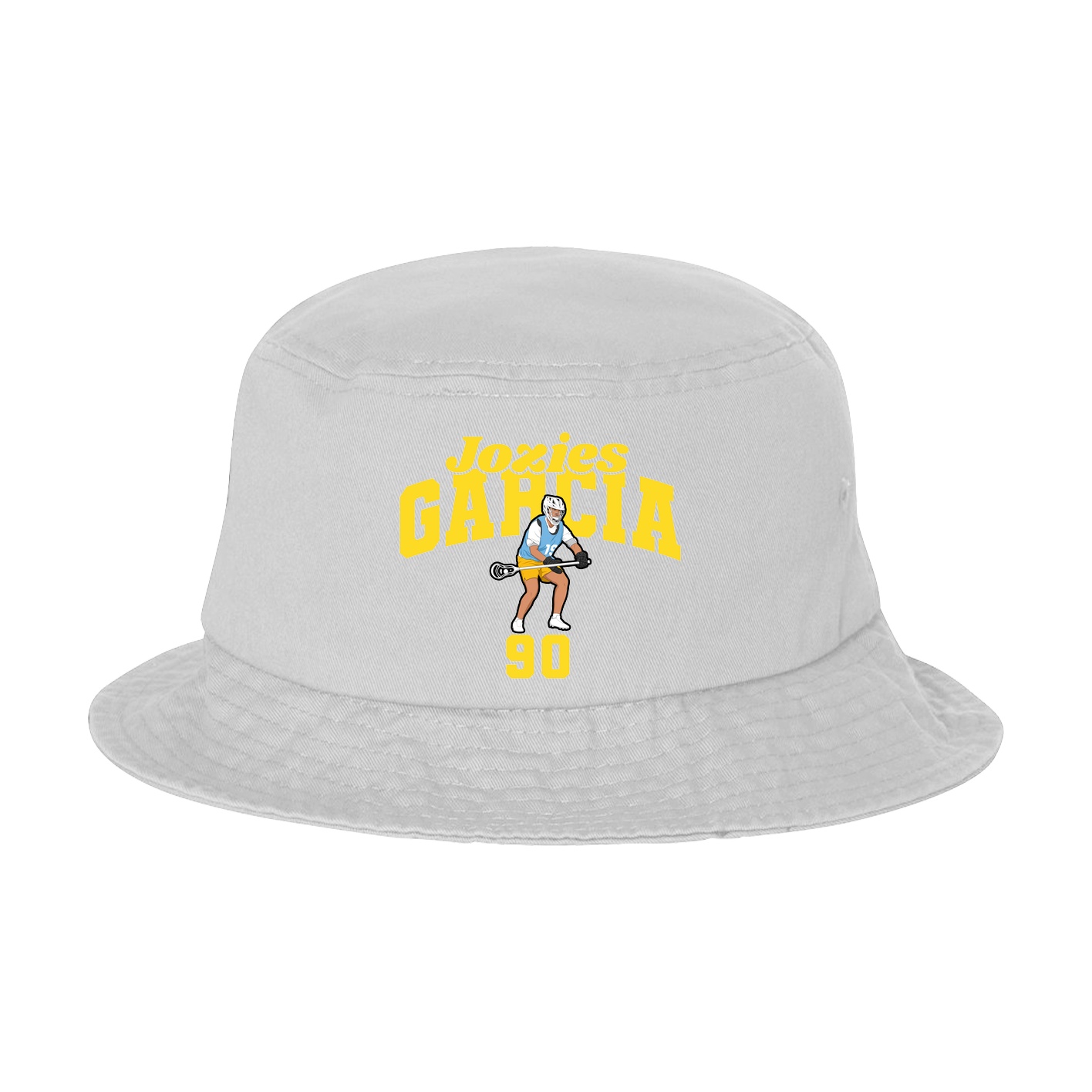 Bucket Cap — Signature Arch in White