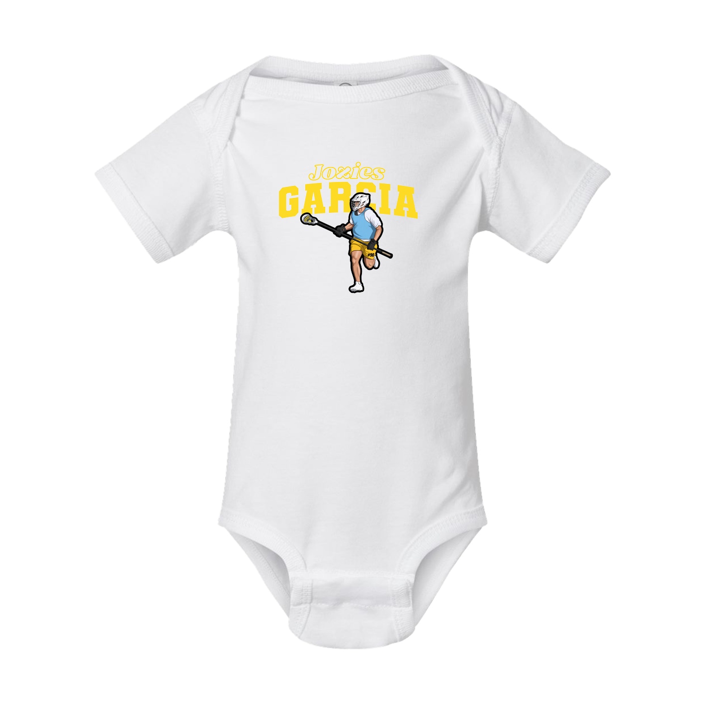 Baby Onesie — Name Arch in White