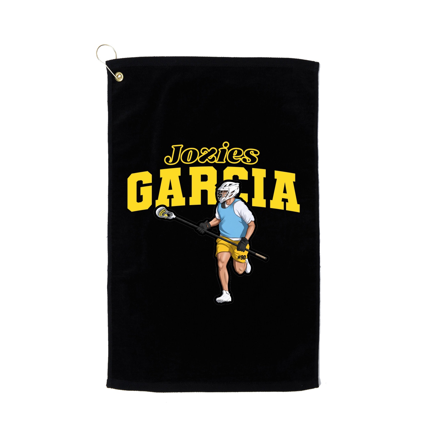 Golf Towel — Name Arch in Black