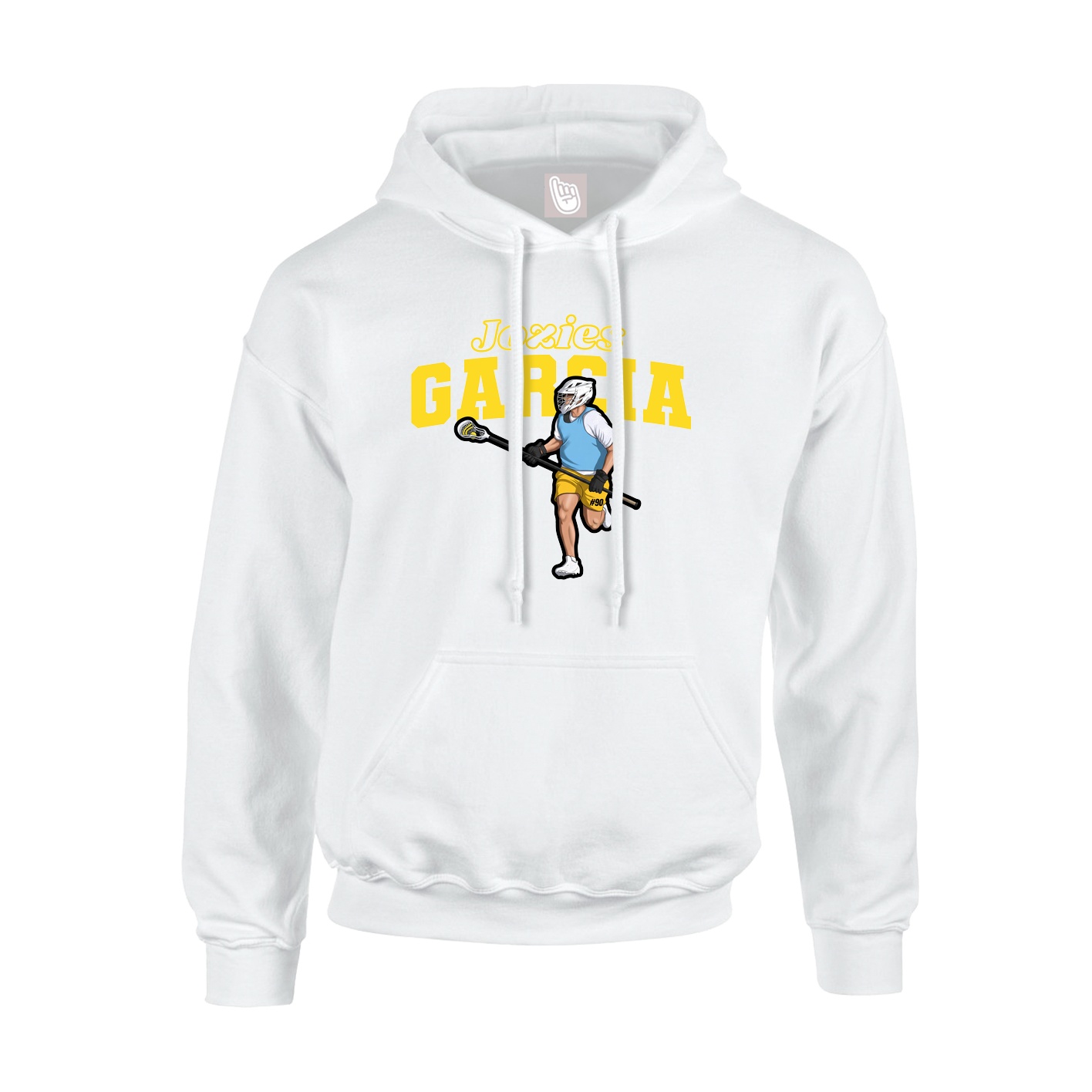 Hoodie — Name Arch in White