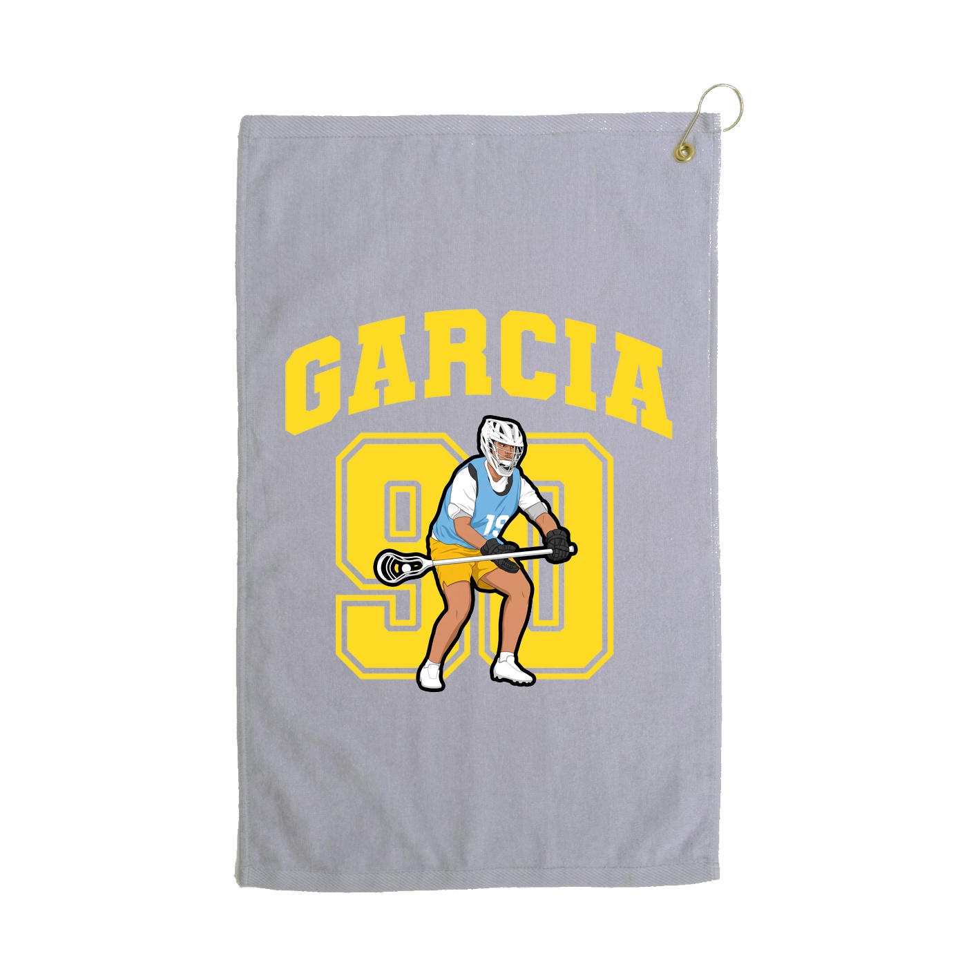 Golf Towel — Number in Grey