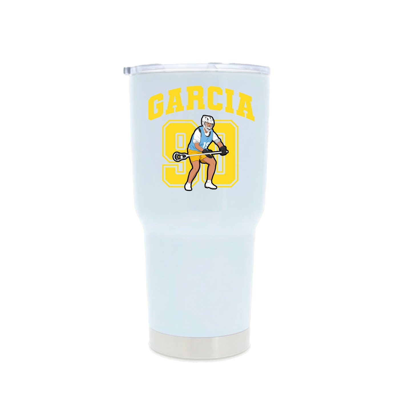30oz Stainless Steel Tumbler — Number in White