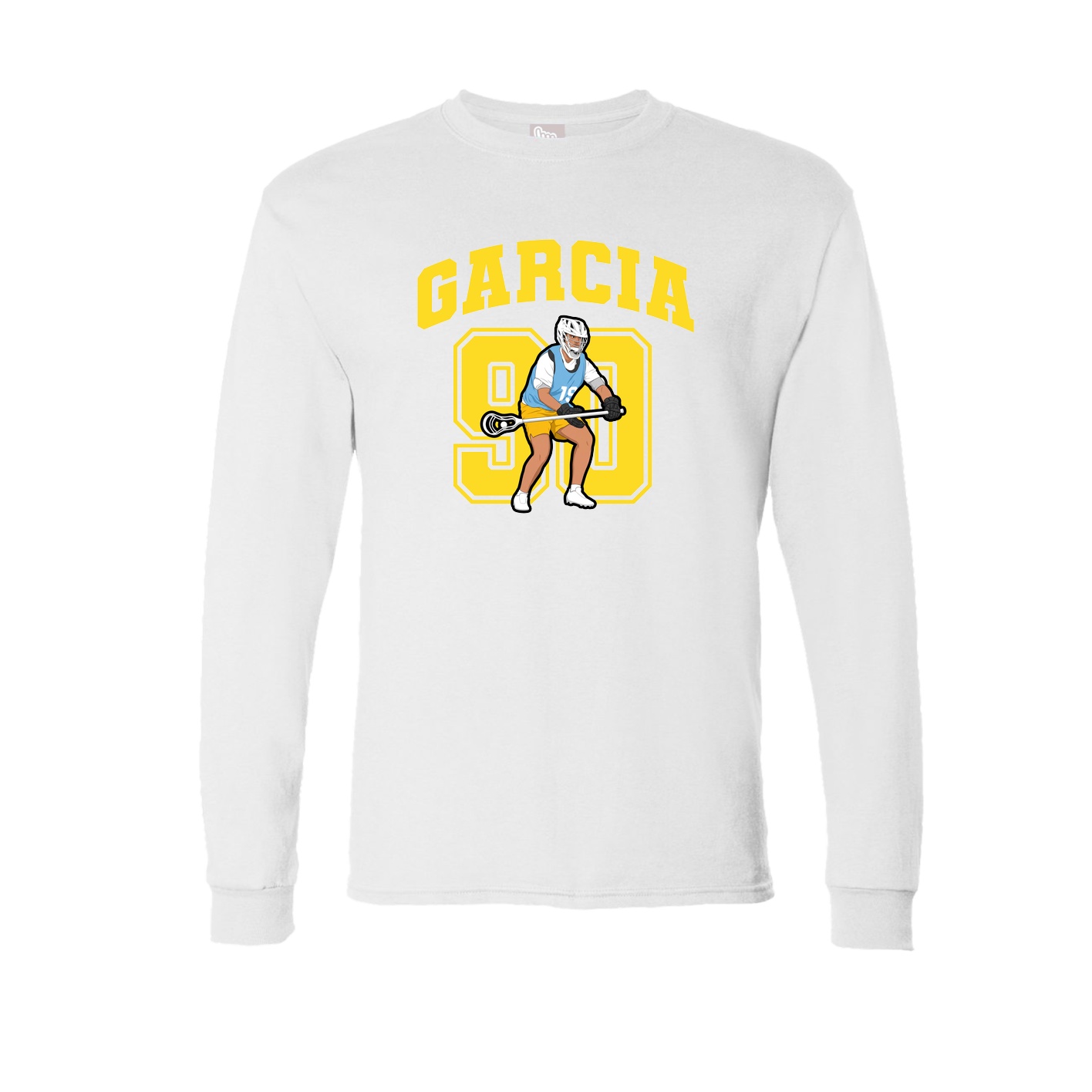 Long Sleeve Tee — Number in White