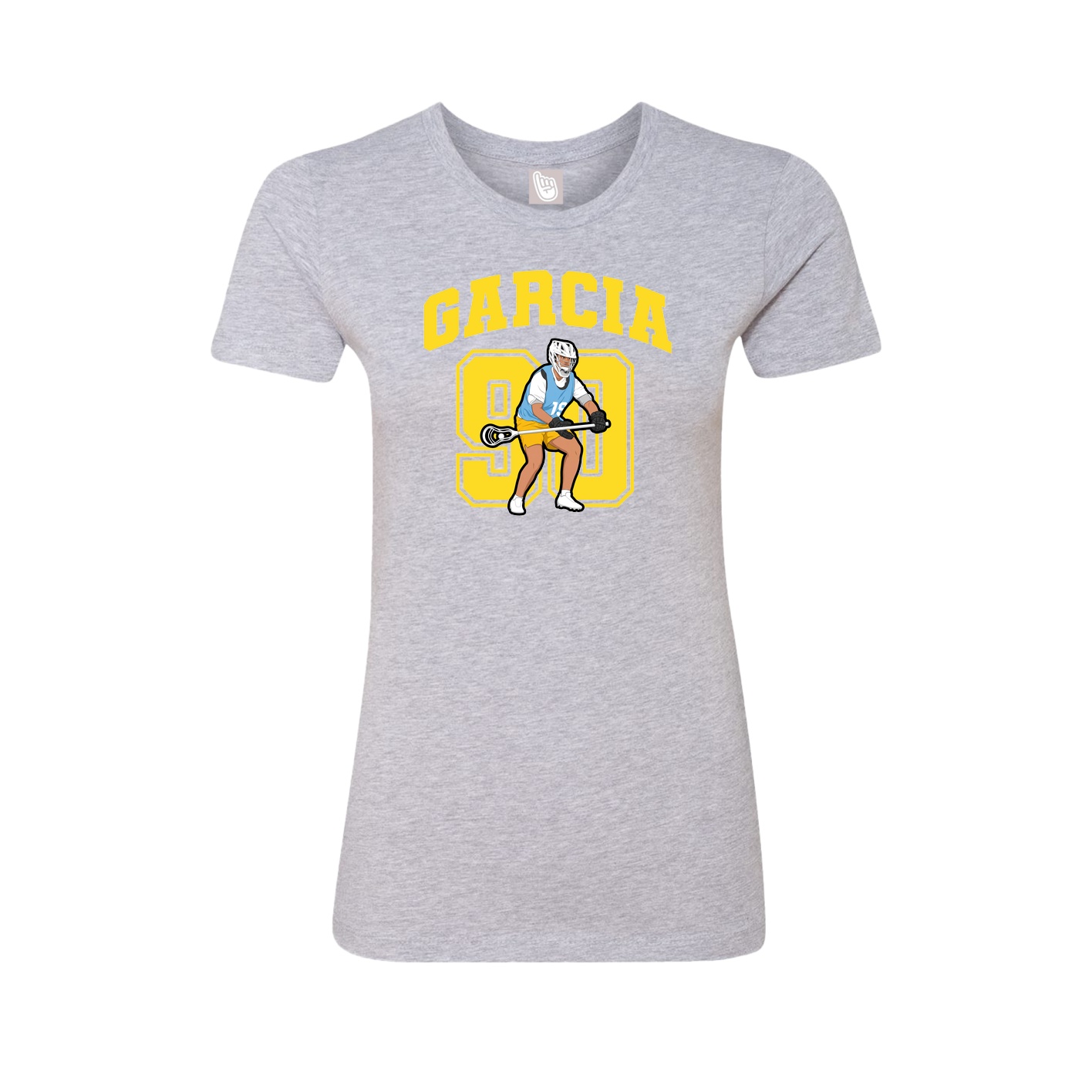 Fitted Women's Tee — Number in Grey