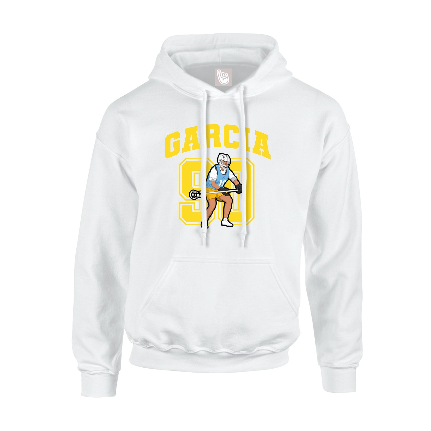 Hoodie — Number in White