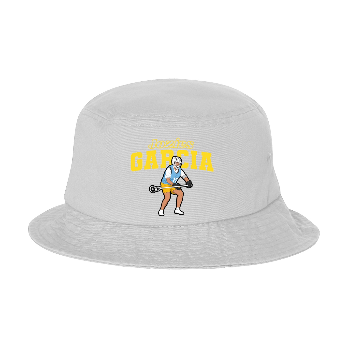 Bucket Cap — Name Arch in White