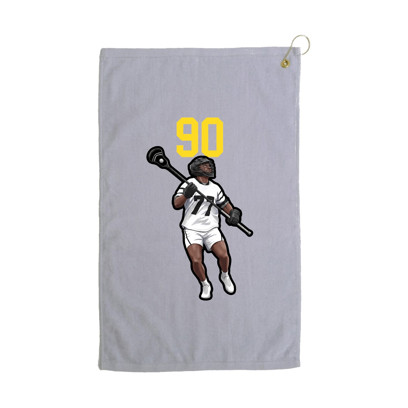 Golf Towel — Number Top in Grey