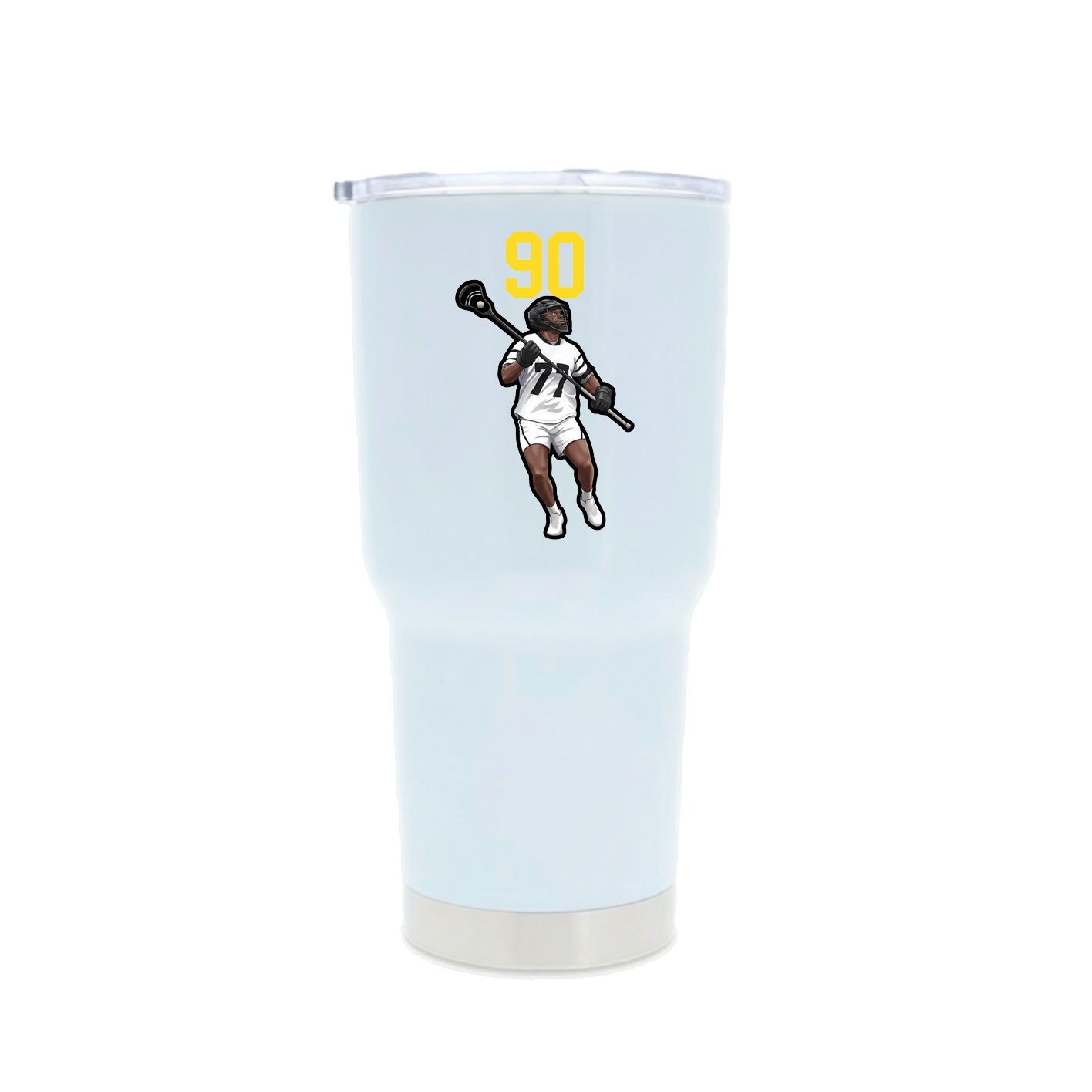 30oz Stainless Steel Tumbler — Number Top in White
