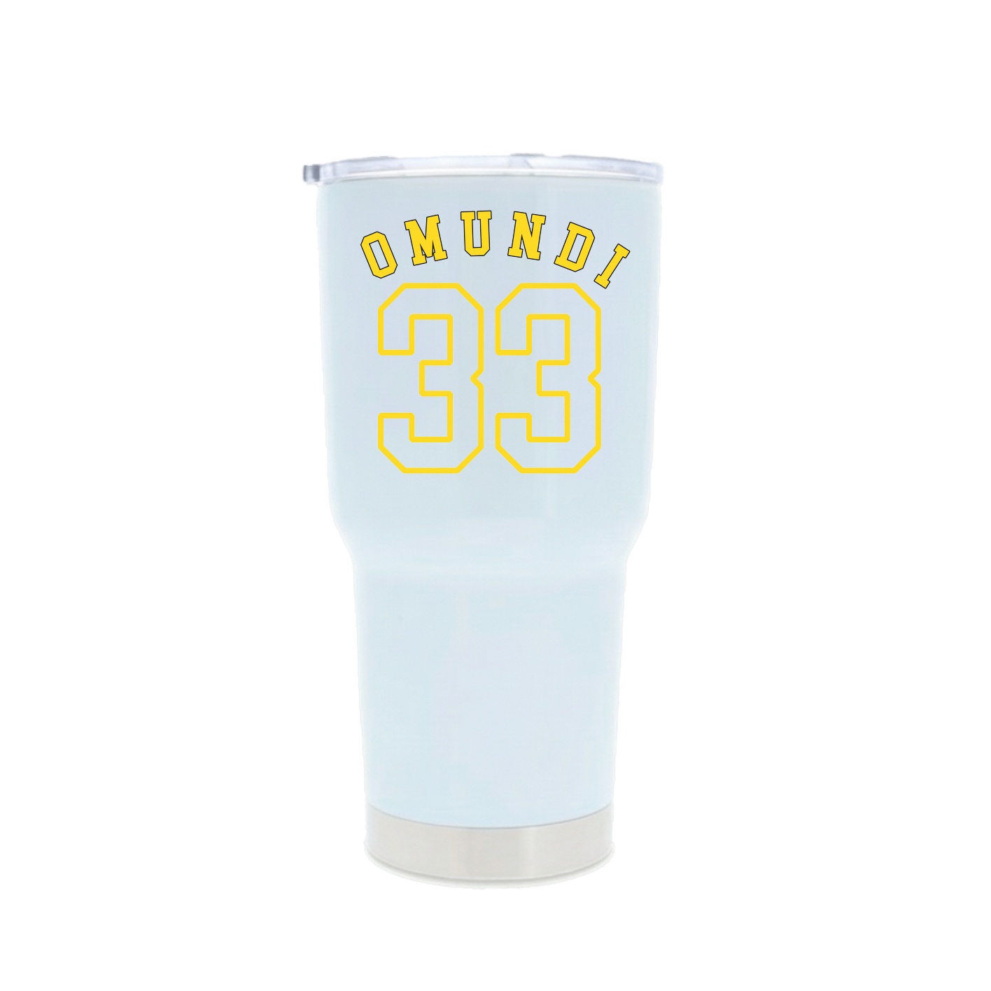 30oz Stainless Steel Tumbler — Shirsey Arch in White
