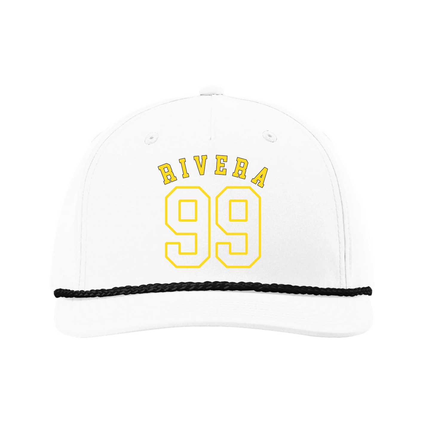 Five-Panel Classic Rope Cap — Shirsey Arch in White