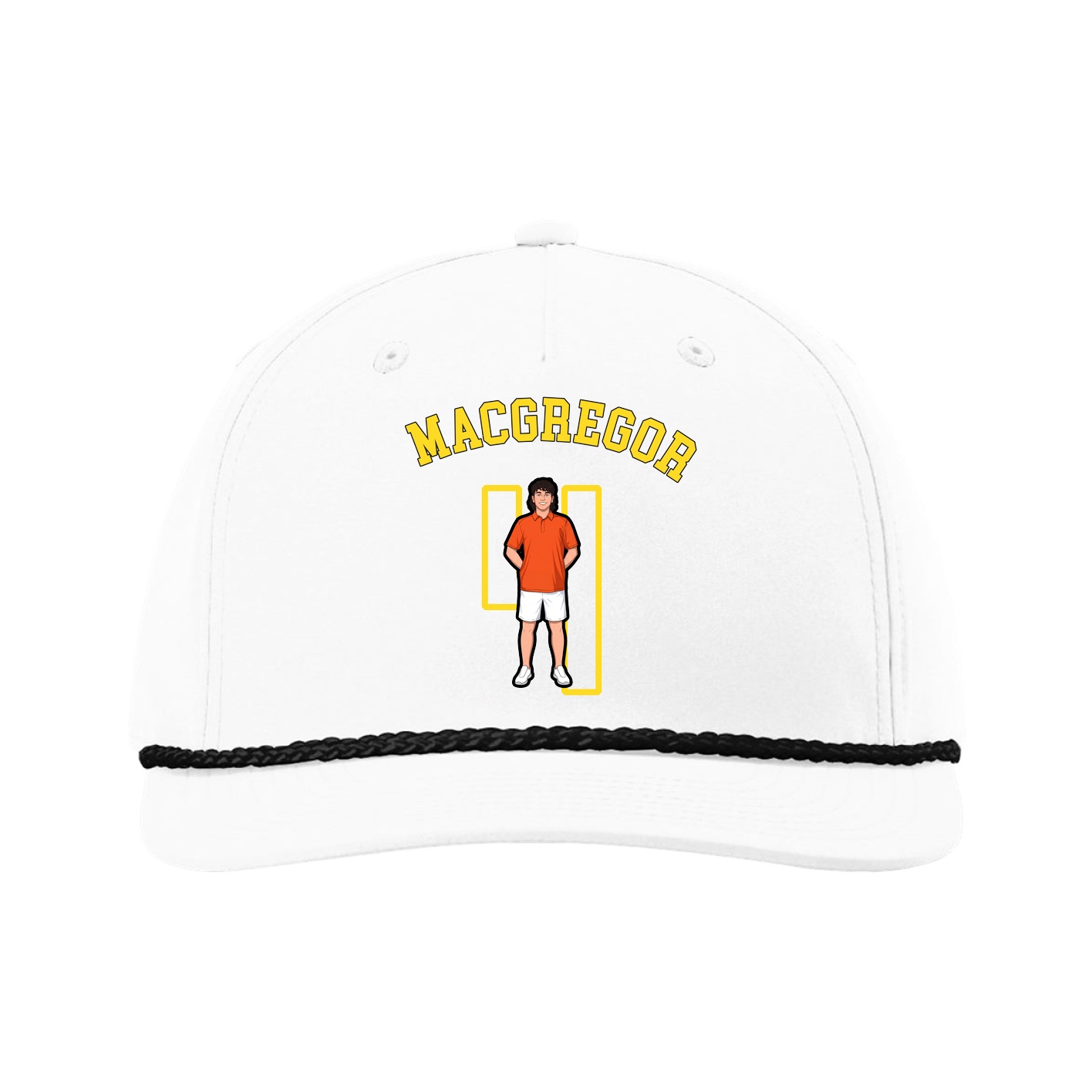 Five-Panel Classic Rope Cap — Shirsey Arch in White