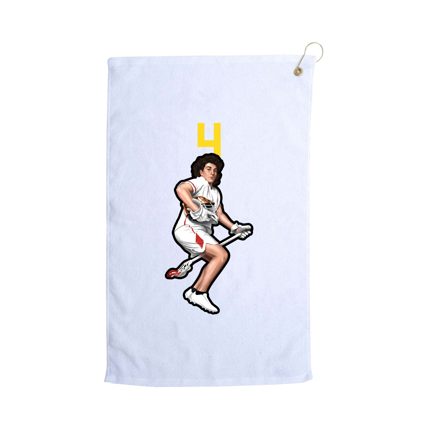 Golf Towel — Number Top in White