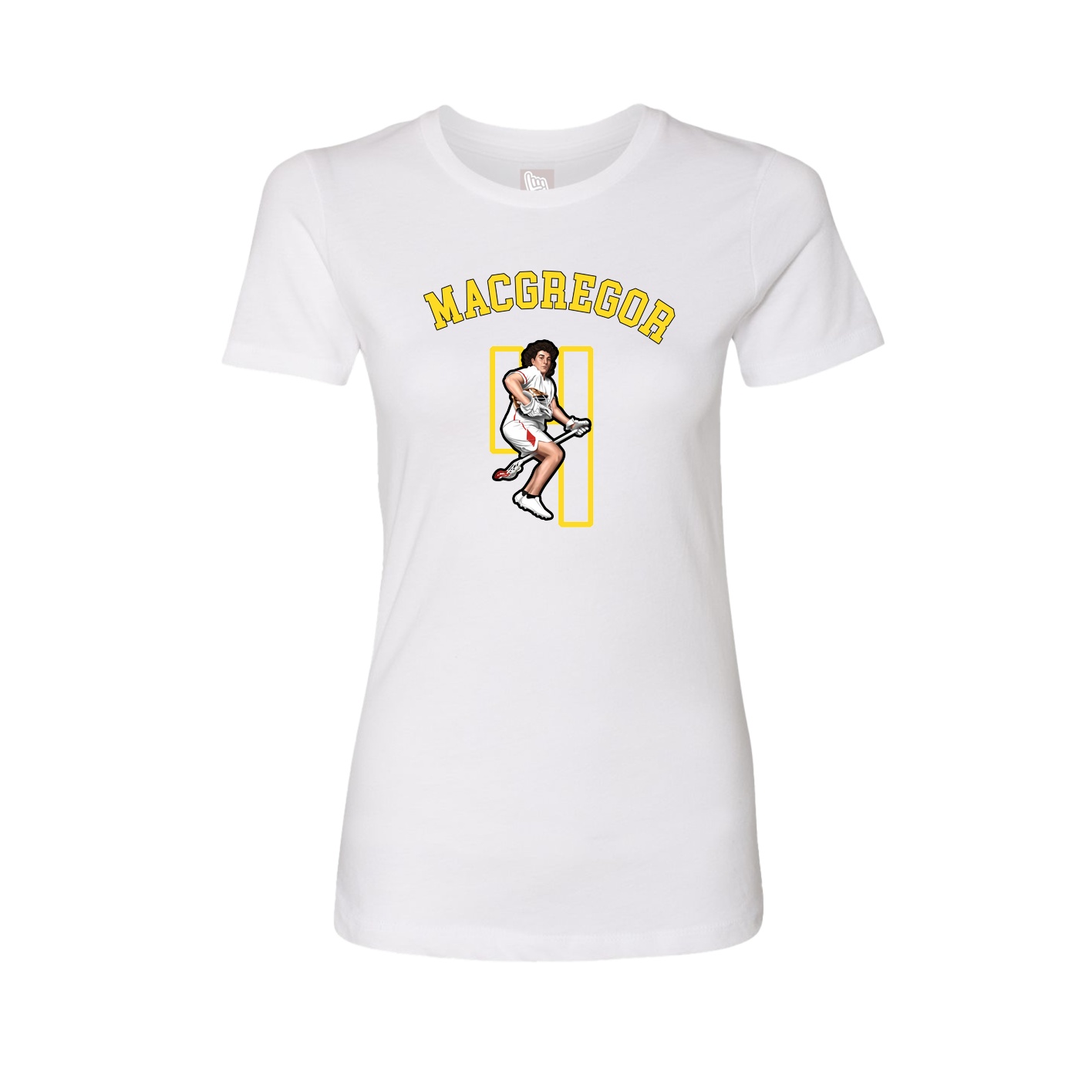 Fitted Women's Tee — Shirsey Arch in White