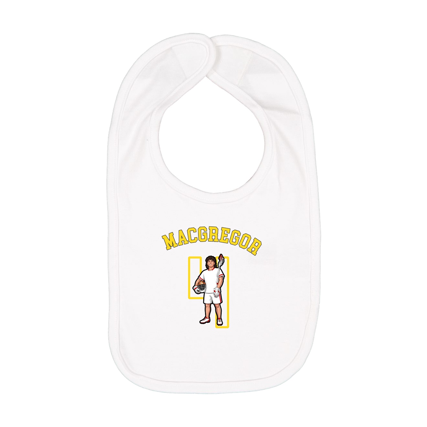 Infant Bib — Shirsey Arch in White