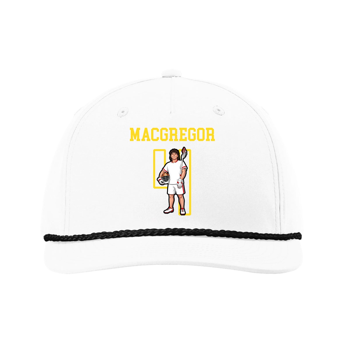 Five-Panel Classic Rope Cap — Shirsey in White