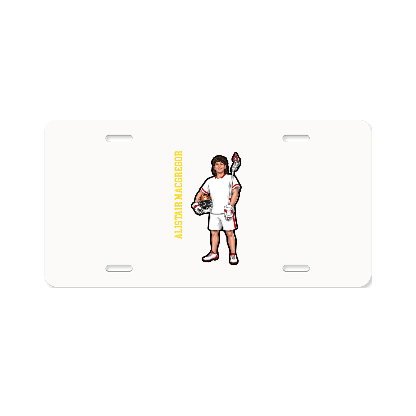 License Plate — Name Vertical in Classic