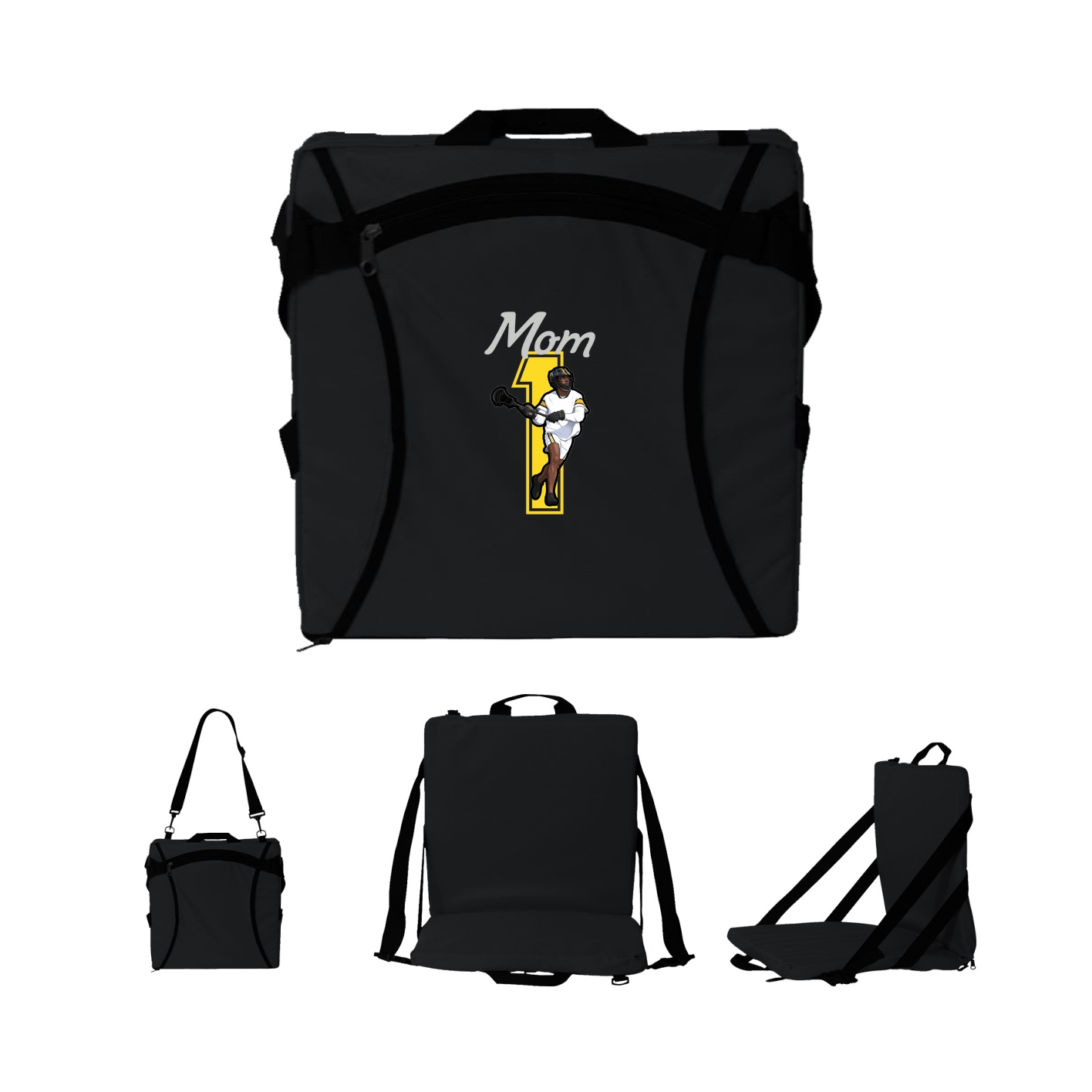 Folding Stadium Seat — Mothers Day Shirsey in Black