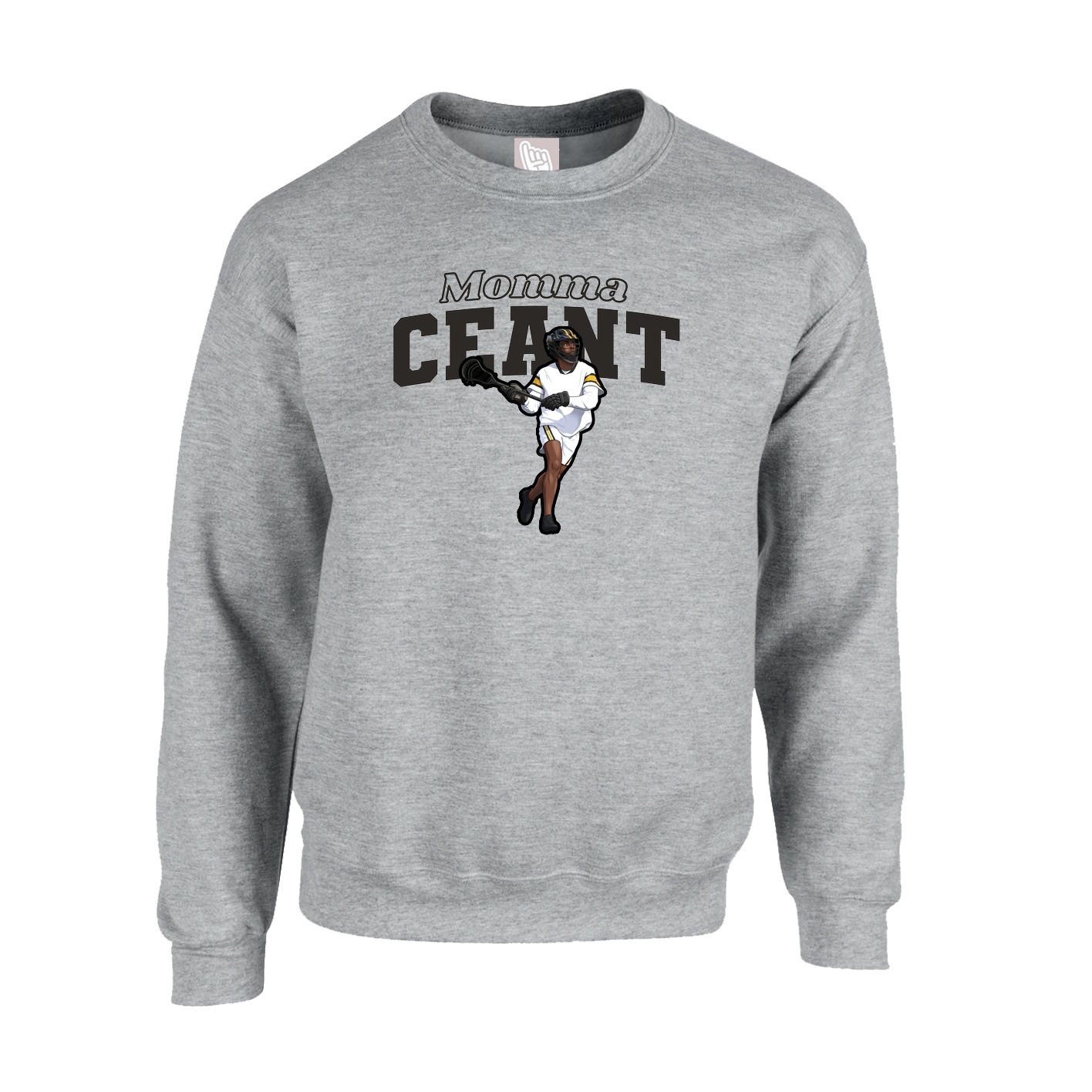 Fleece Crew — Mothers Day Block in Grey