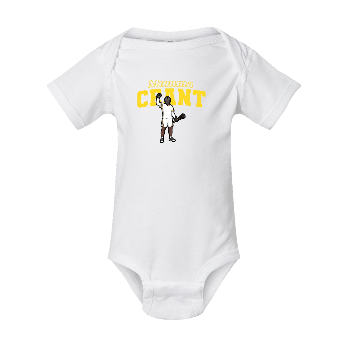 Baby Onesie — Mothers Day Block in White
