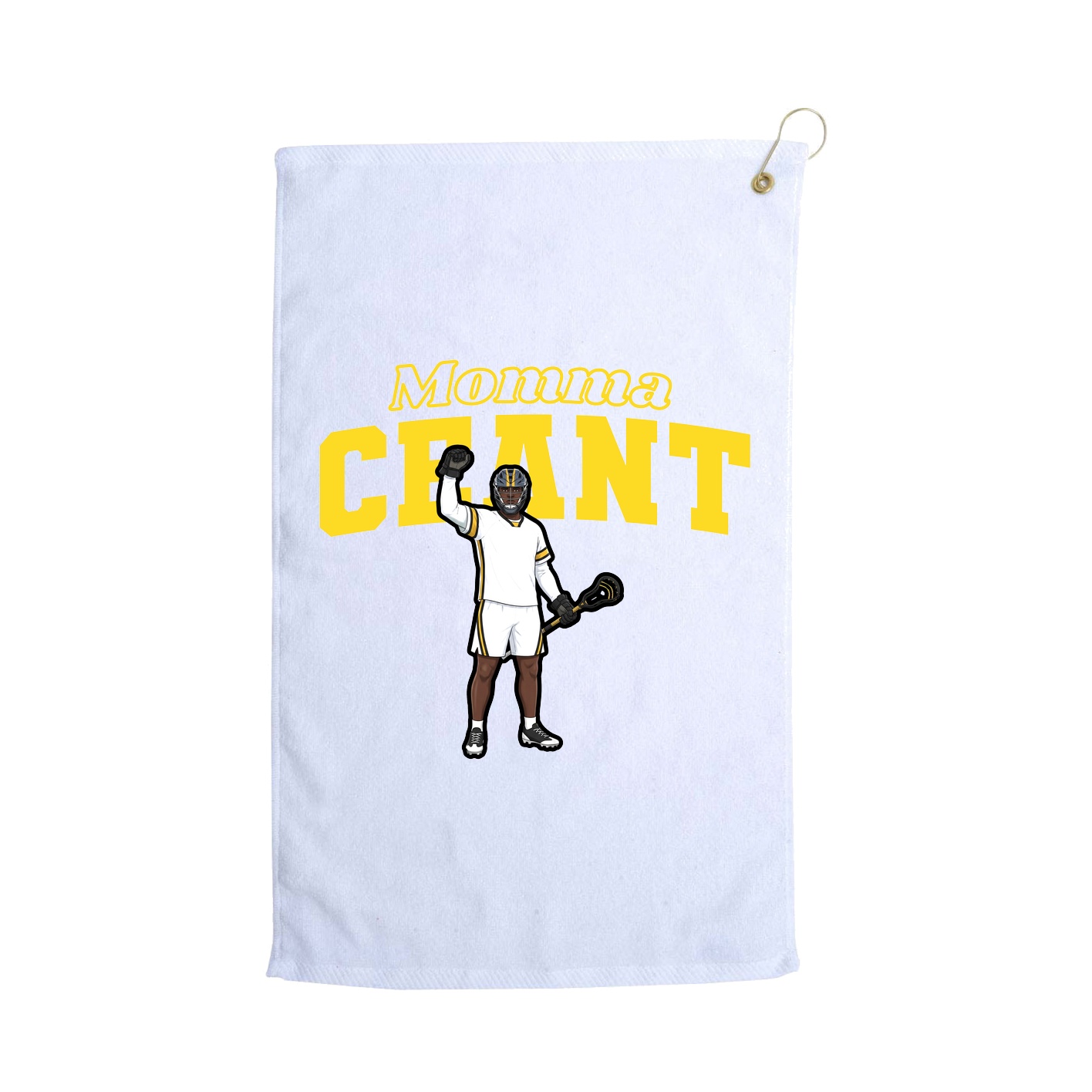 Golf Towel — Mothers Day Block in White