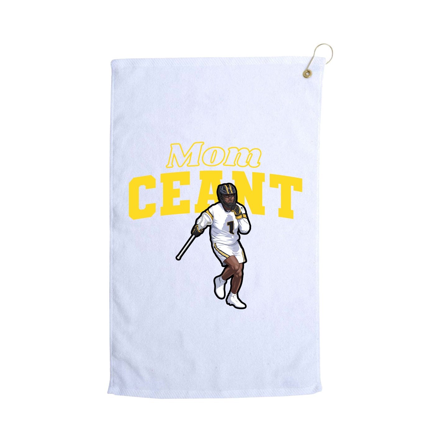 Golf Towel — Mothers Day Block in White