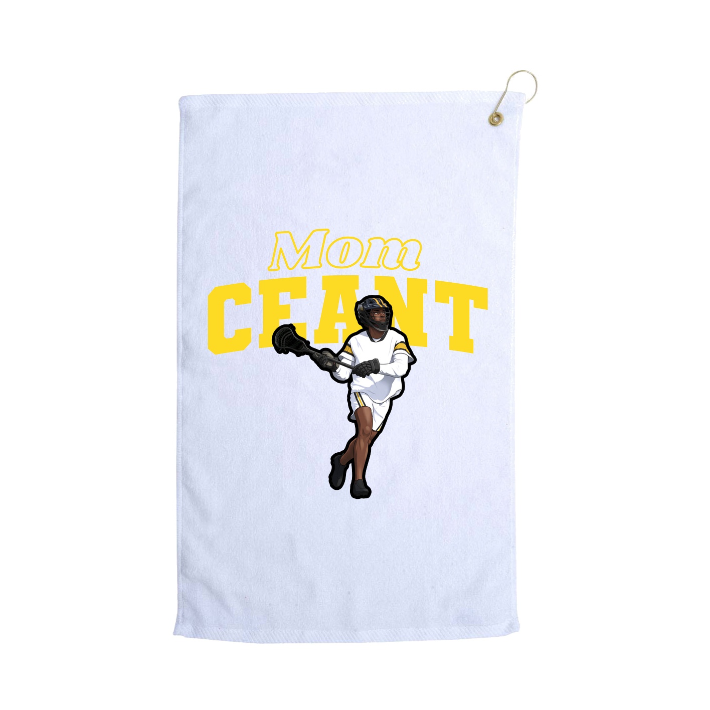Golf Towel — Mothers Day Block in White
