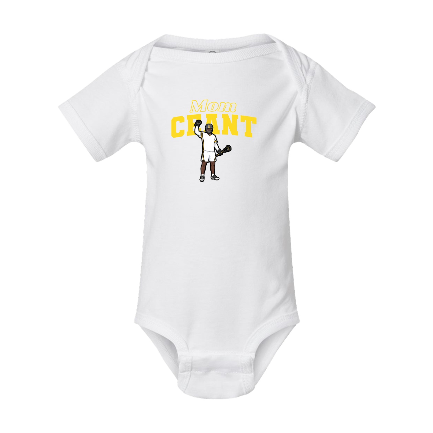 Baby Onesie — Mothers Day Block in White