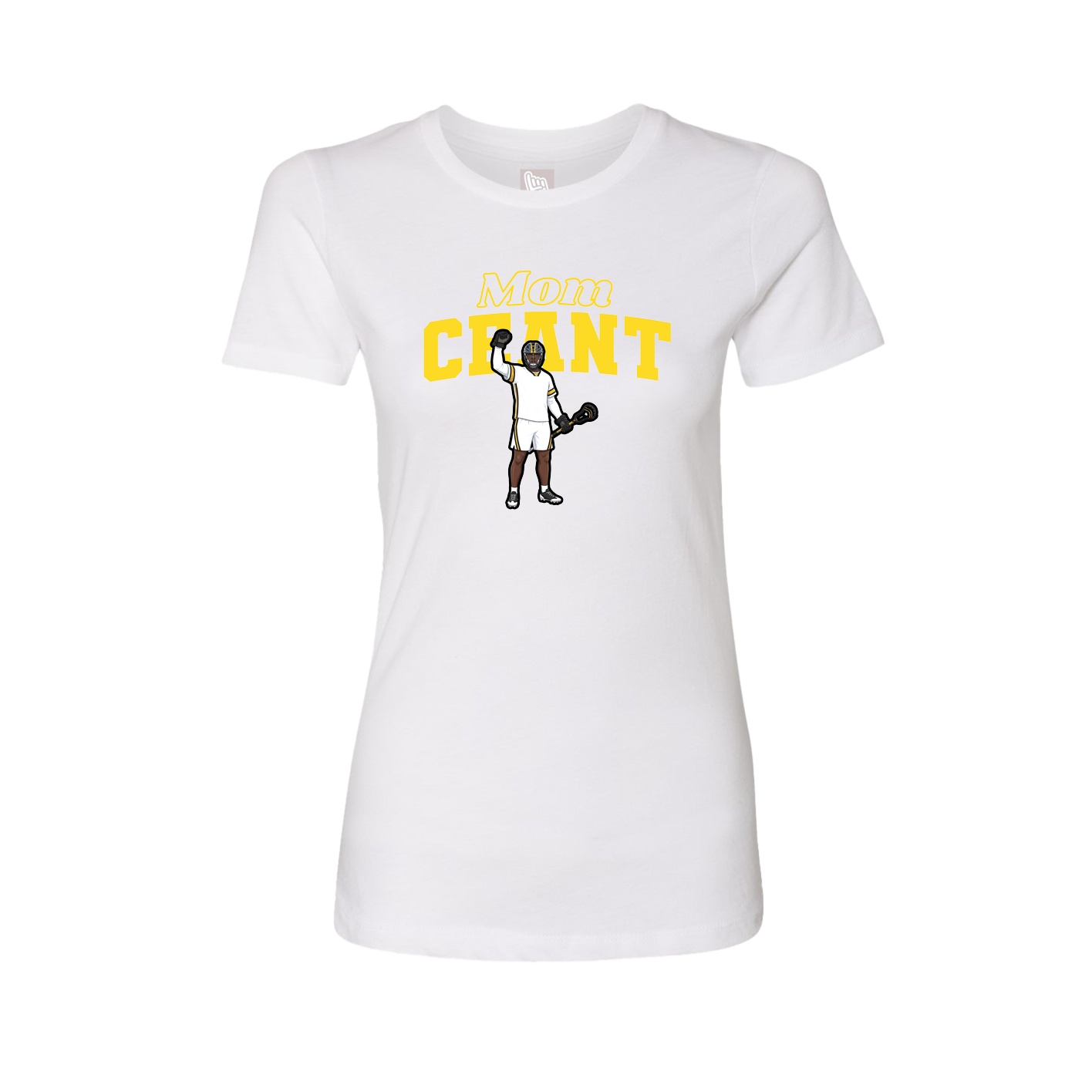 Womens Tee — Mothers Day Block in White