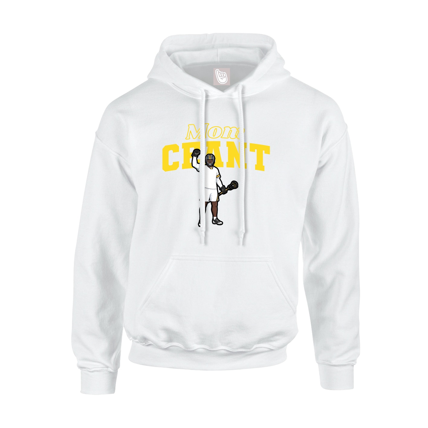 Youth Hoodie — Mothers Day Block in White