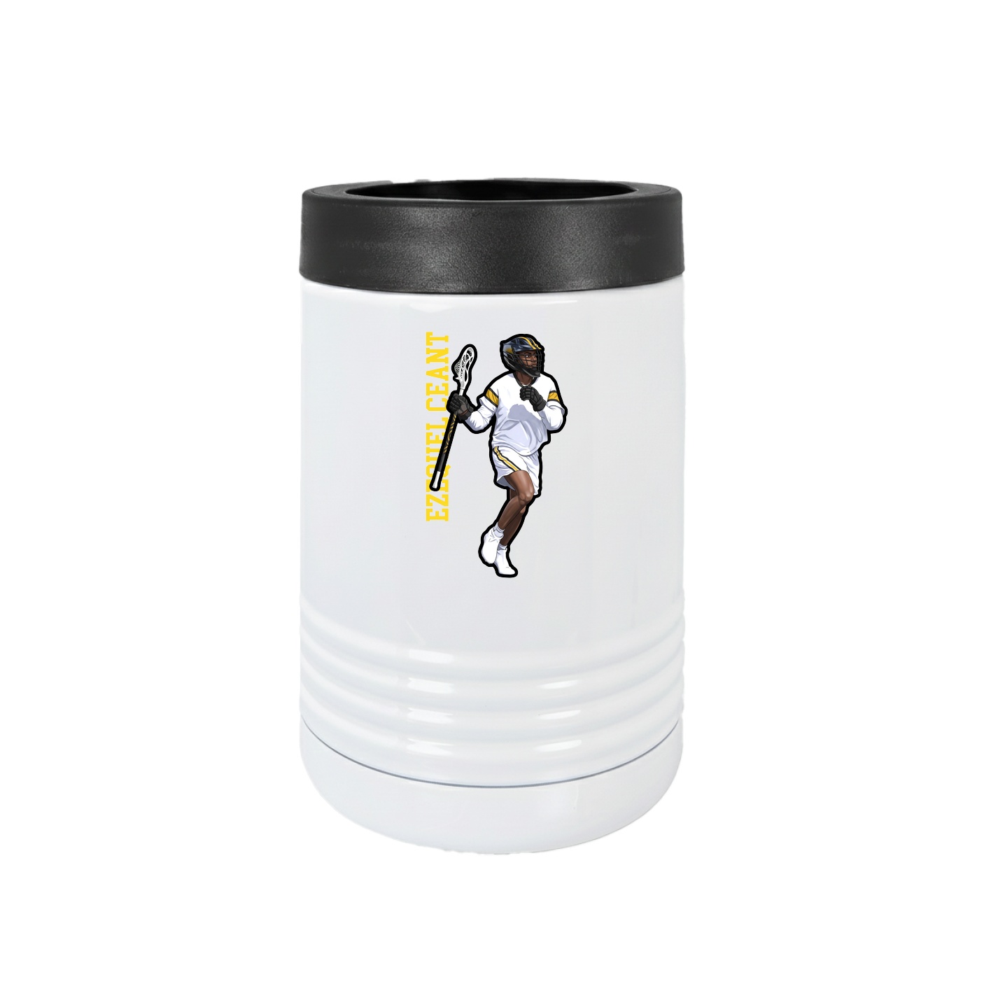 Beverage Holder — Name Vertical in White
