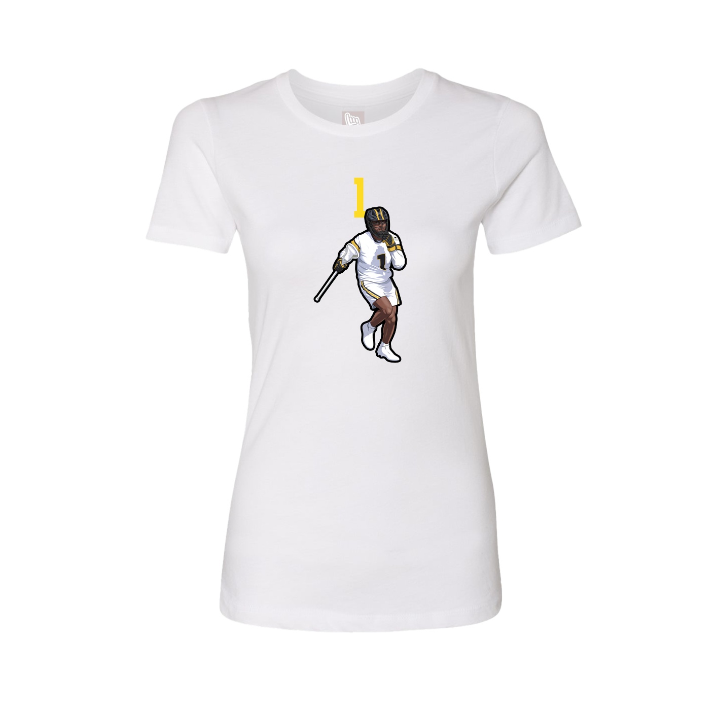 Fitted Women's Tee — Number Top in White
