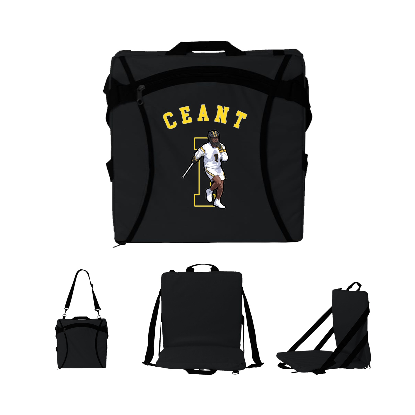 Folding Stadium Seat — Shirsey Arch in Black