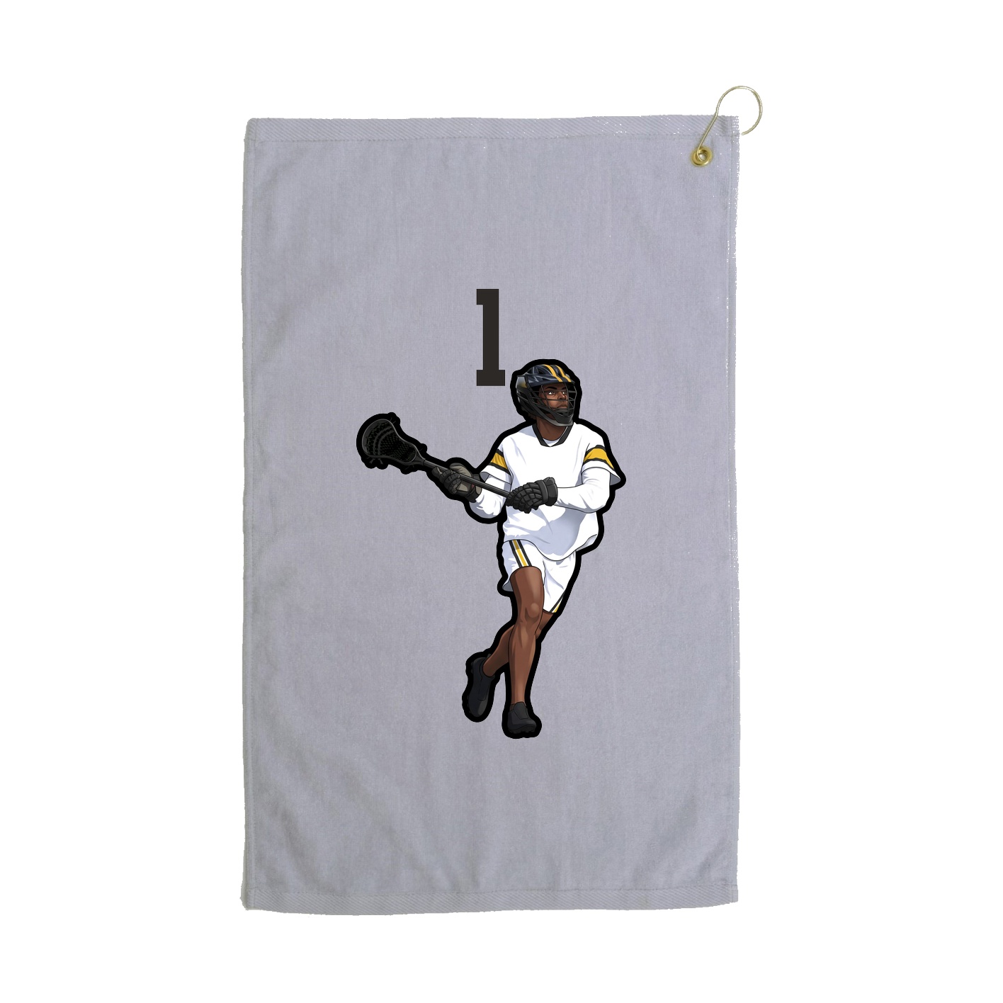 Golf Towel — Number Top in Grey