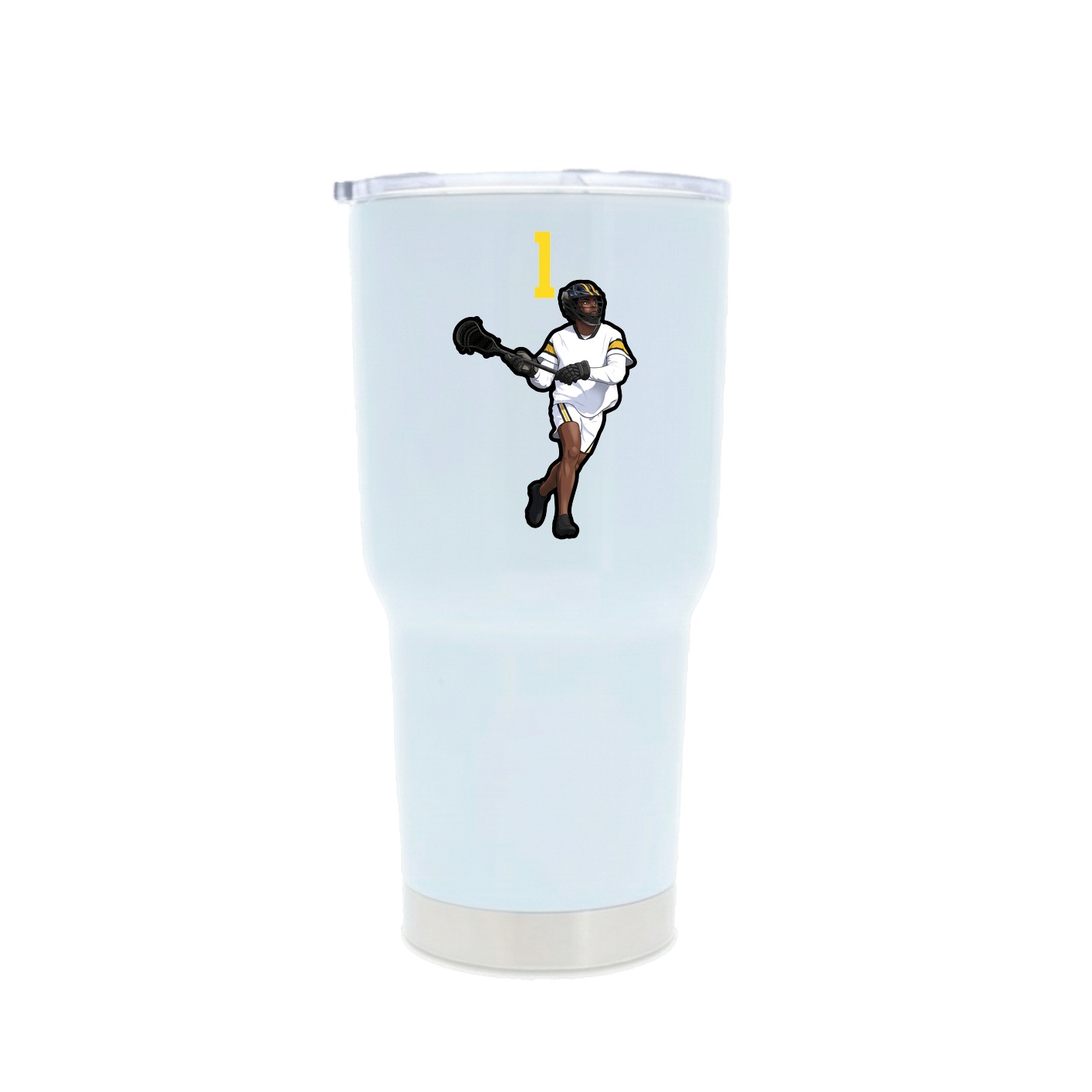 30oz Stainless Steel Tumbler — Number Top in White