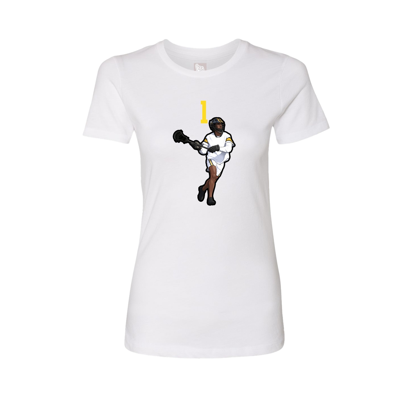 Fitted Women's Tee — Number Top in White