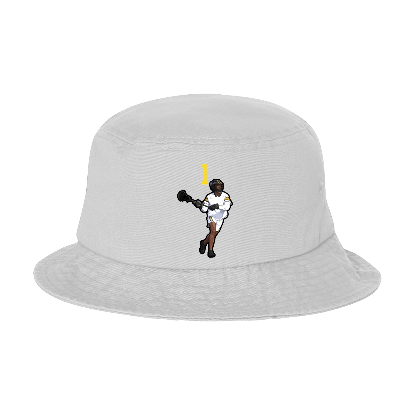 Bucket Cap — Number Top in White