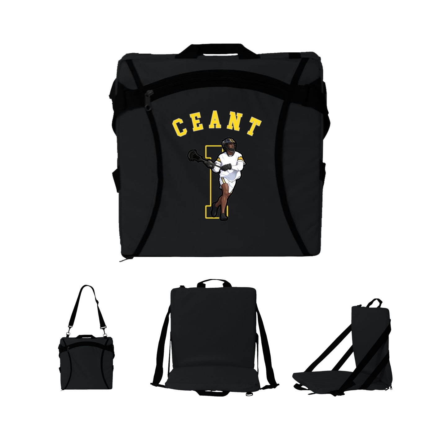 Folding Stadium Seat — Shirsey Arch in Black