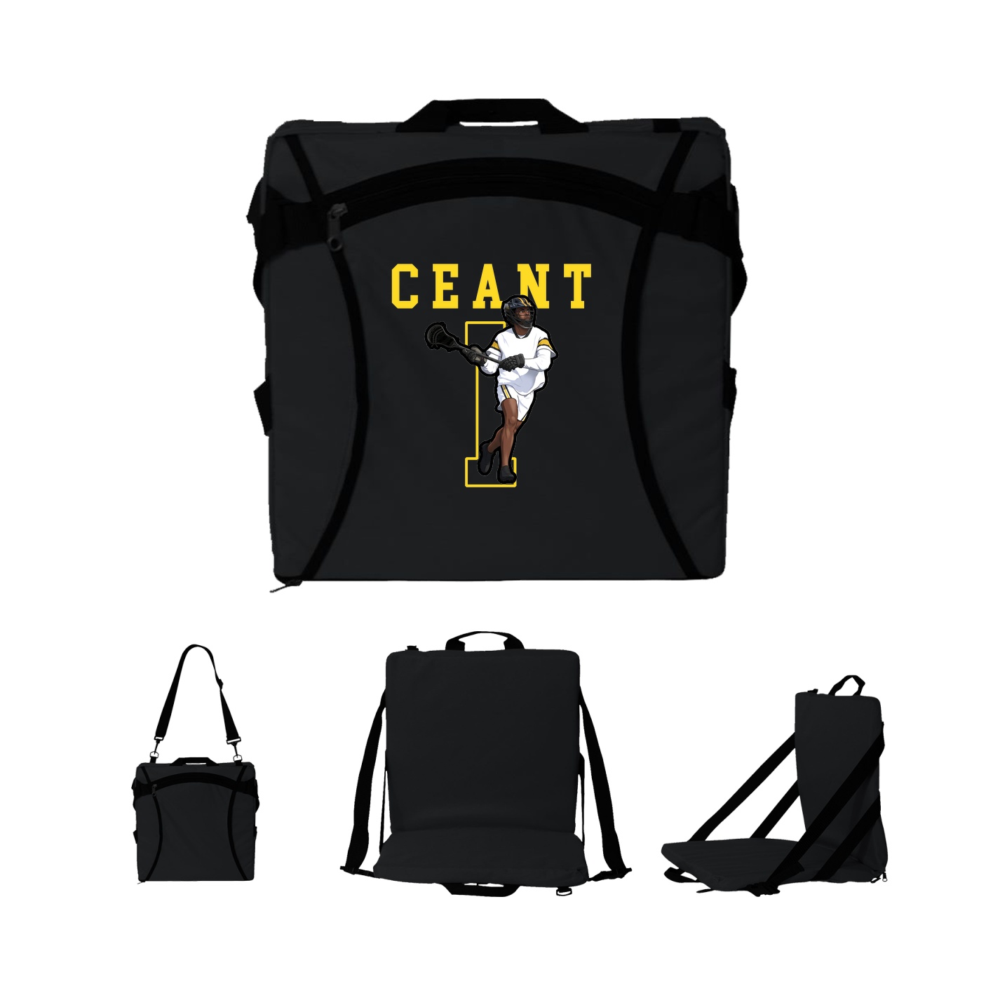 Folding Stadium Seat — Shirsey in Black