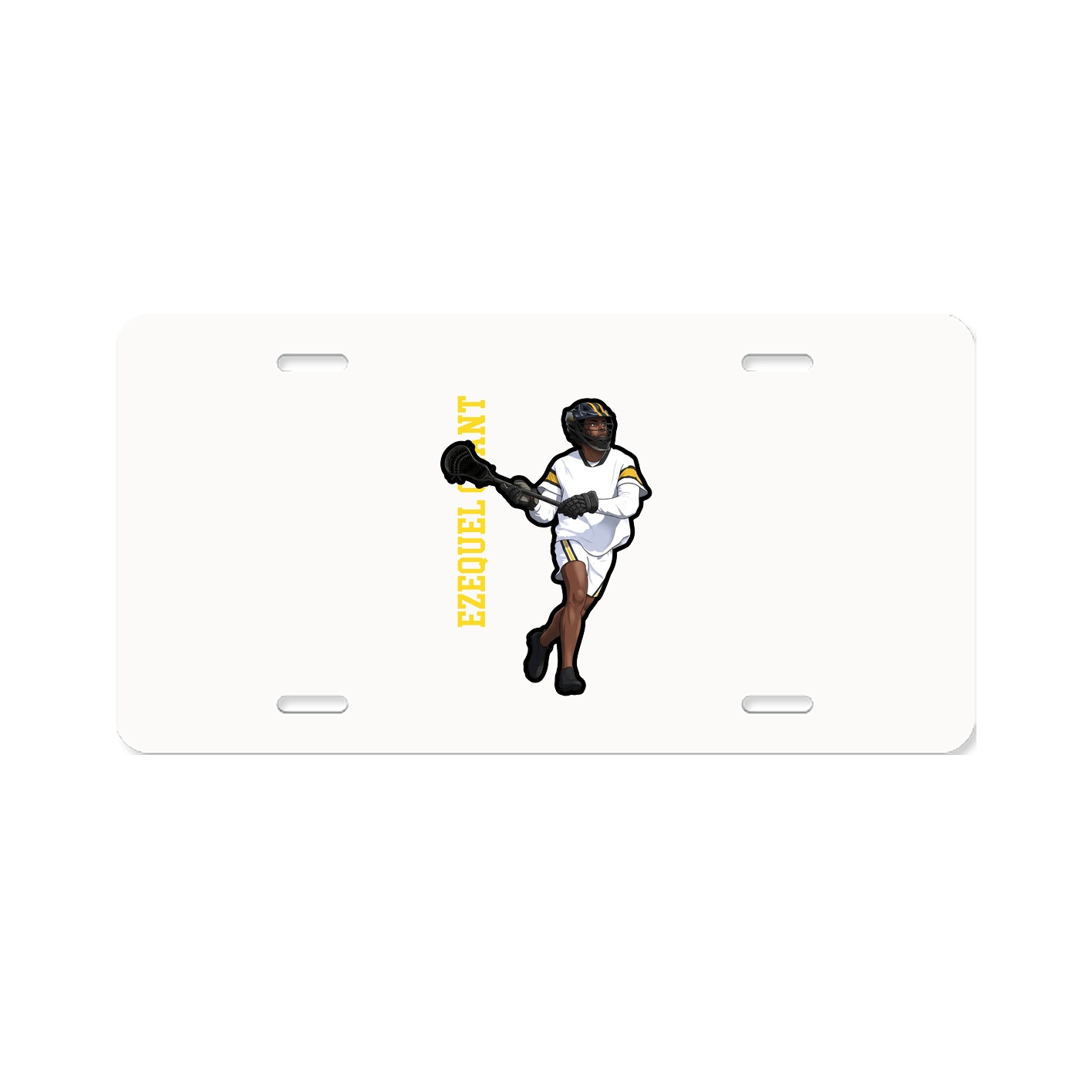 License Plate — Name Vertical in Classic