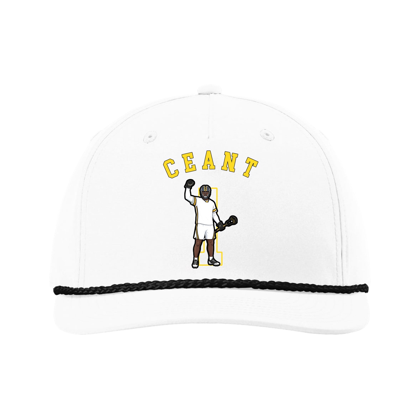 Five-Panel Classic Rope Cap — Shirsey Arch in White