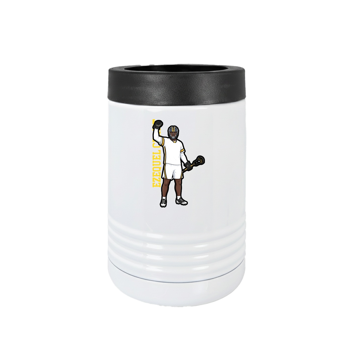 Beverage Holder — Name Vertical in White