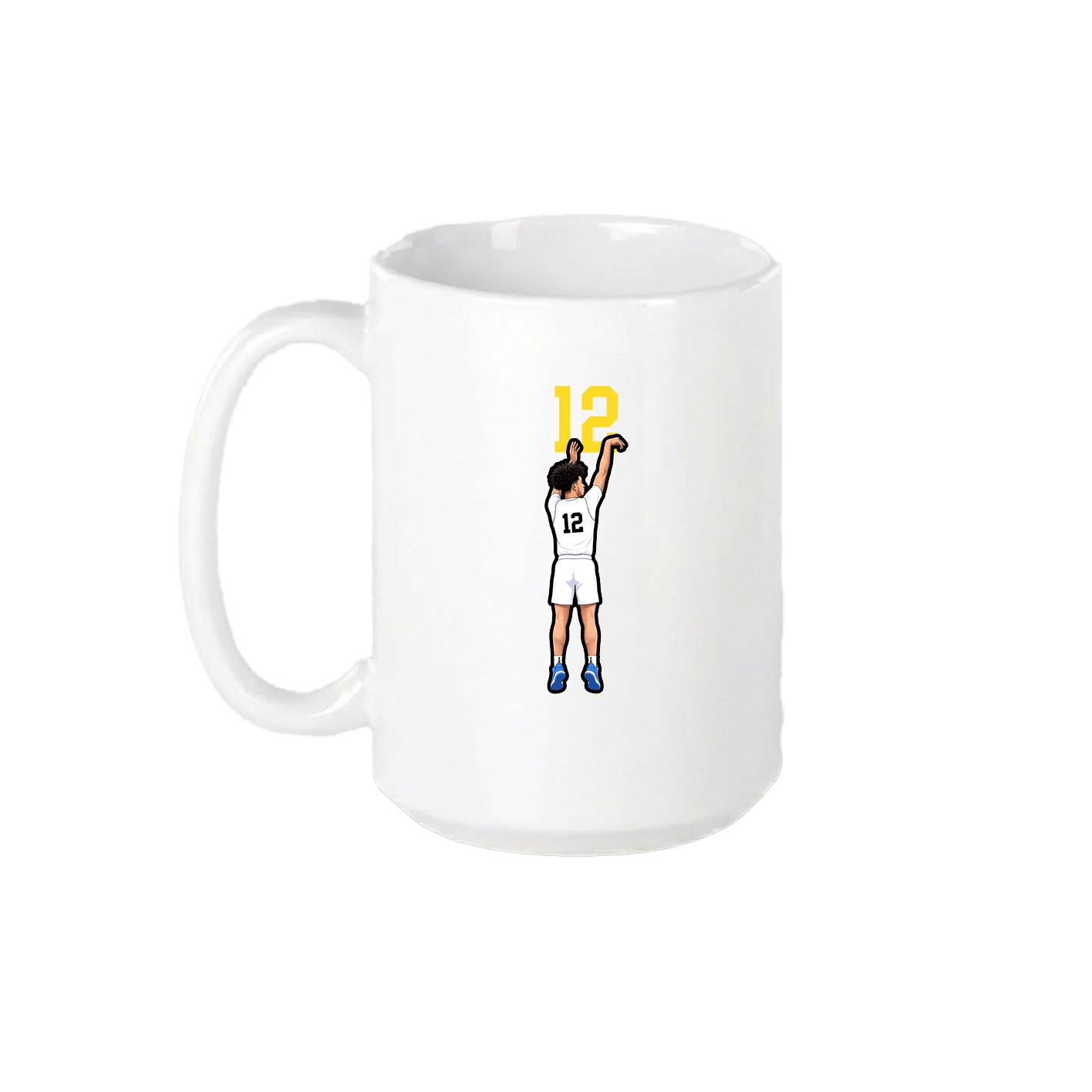 15oz Coffee Mug — Number Top in White