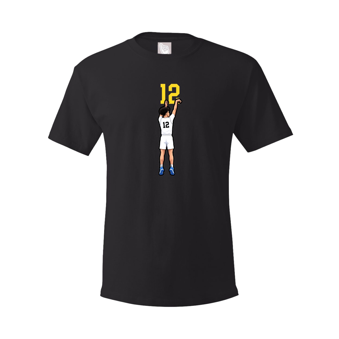 Youth Tee — Number Top in Black