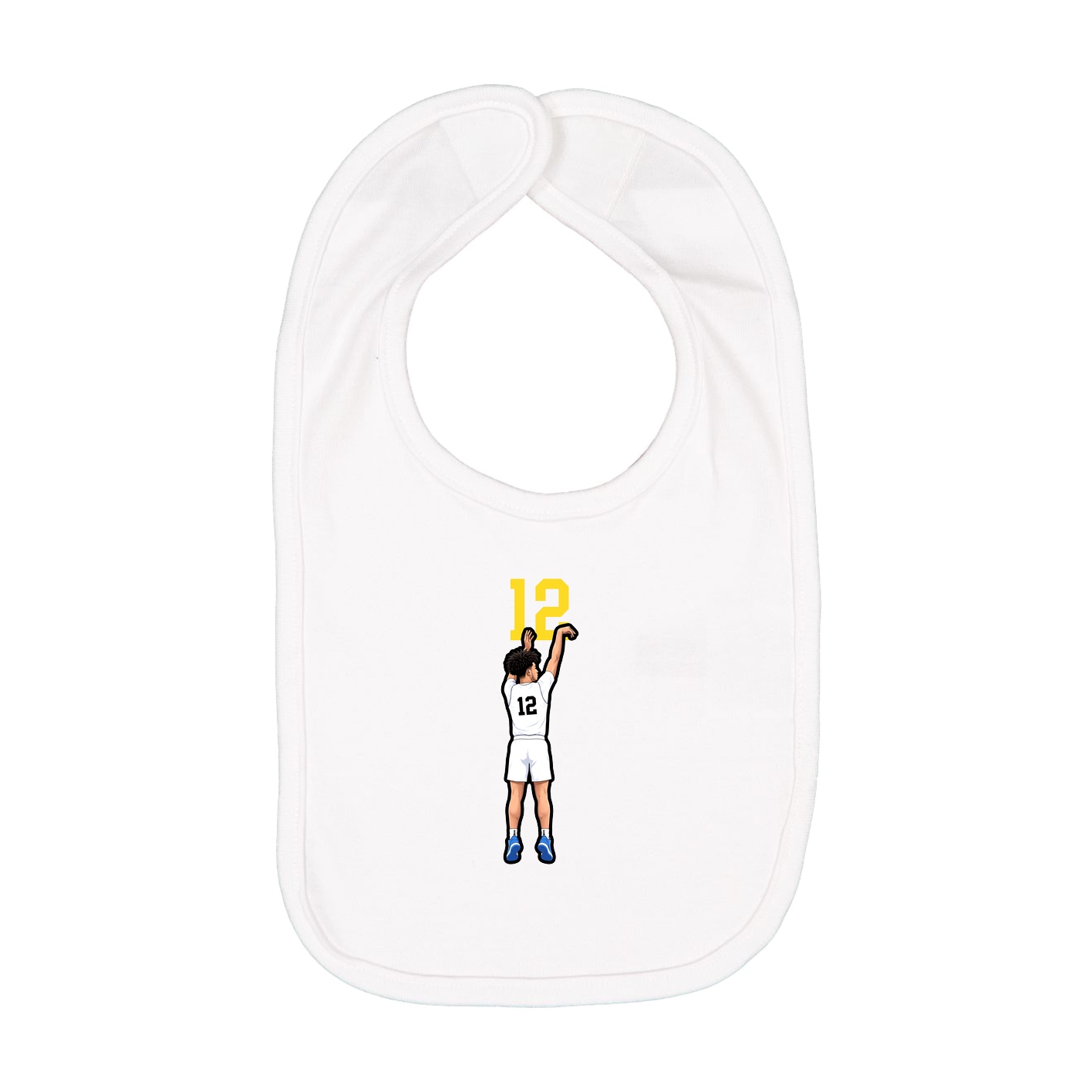 Infant Bib — Number Top in White