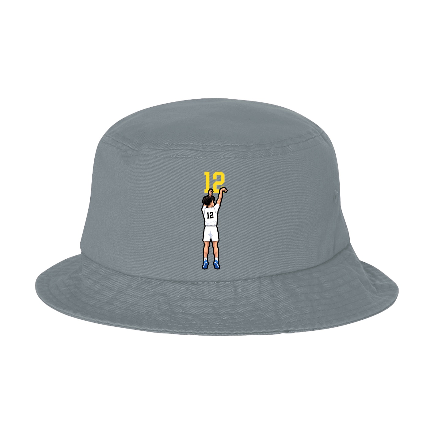 Bucket Cap — Number Top in Grey